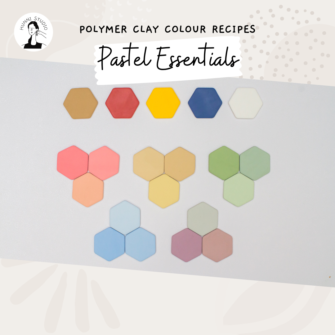 Polymer Clay Color Mixing Recipes for Sculpey Premo Sage and Sky Palette 